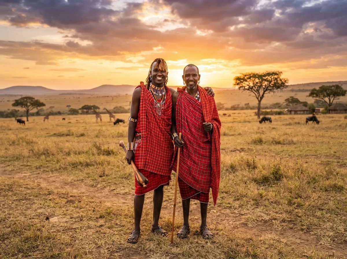Maasai Guides in Amboseli Savanna