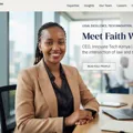Portrait of Faith Wanjiku, a poised Kenyan female tech CEO in her mid 30s with braided hair, wearing a stylish warm beige blazer, looking confident and approachable.